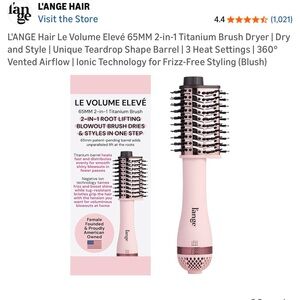 Lange 2in 1 Titanium Brush Dryer New w/out Box